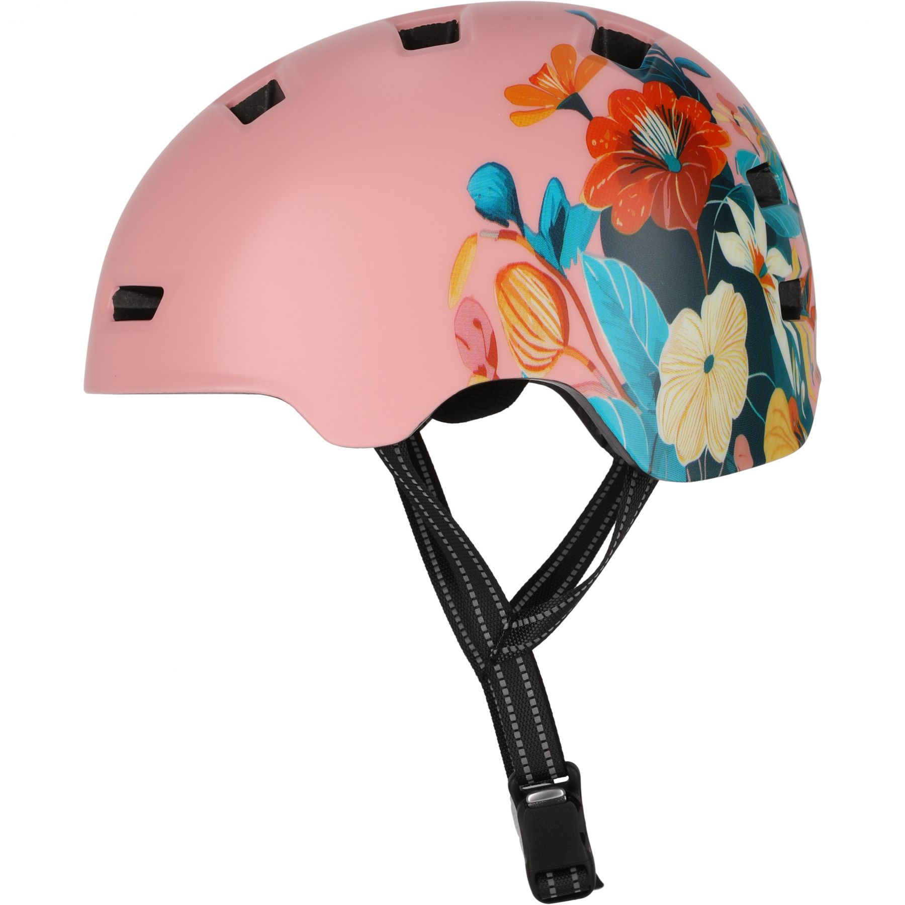 Crazy Safety Rampage Flower, casco de bicicleta, rosa