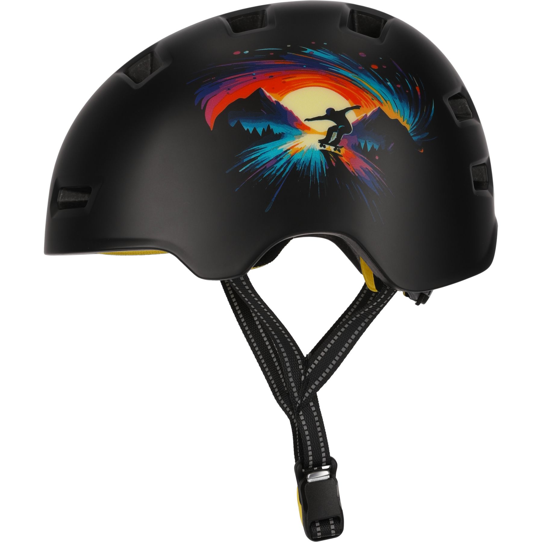 Crazy Safety Rampage Skating, casco de bicicleta, negro/naranja