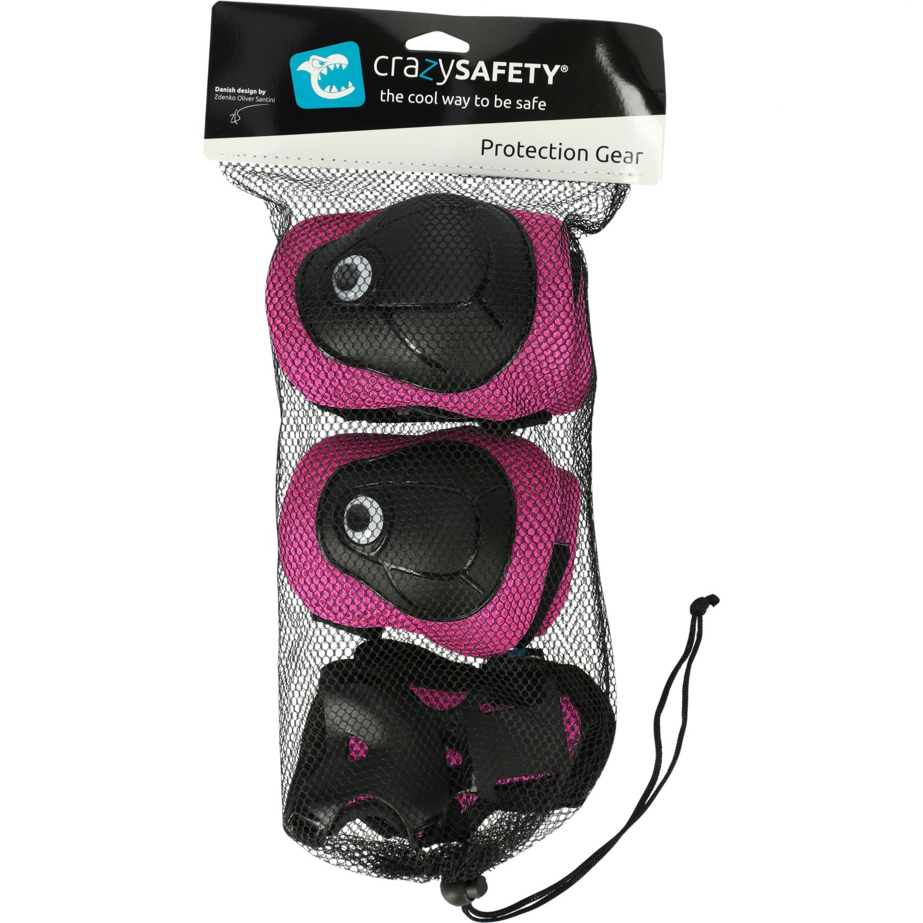 Crazy Safety, set de protección, junior, rosa