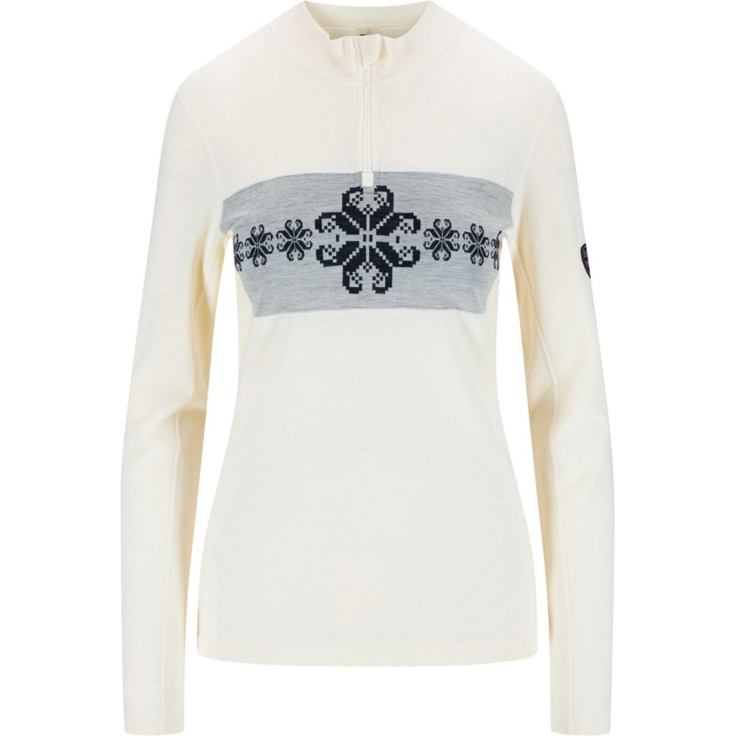 Dale of Norway Falkeberg Baselayer Half zip, ropa interior térmica, mujer, blanco