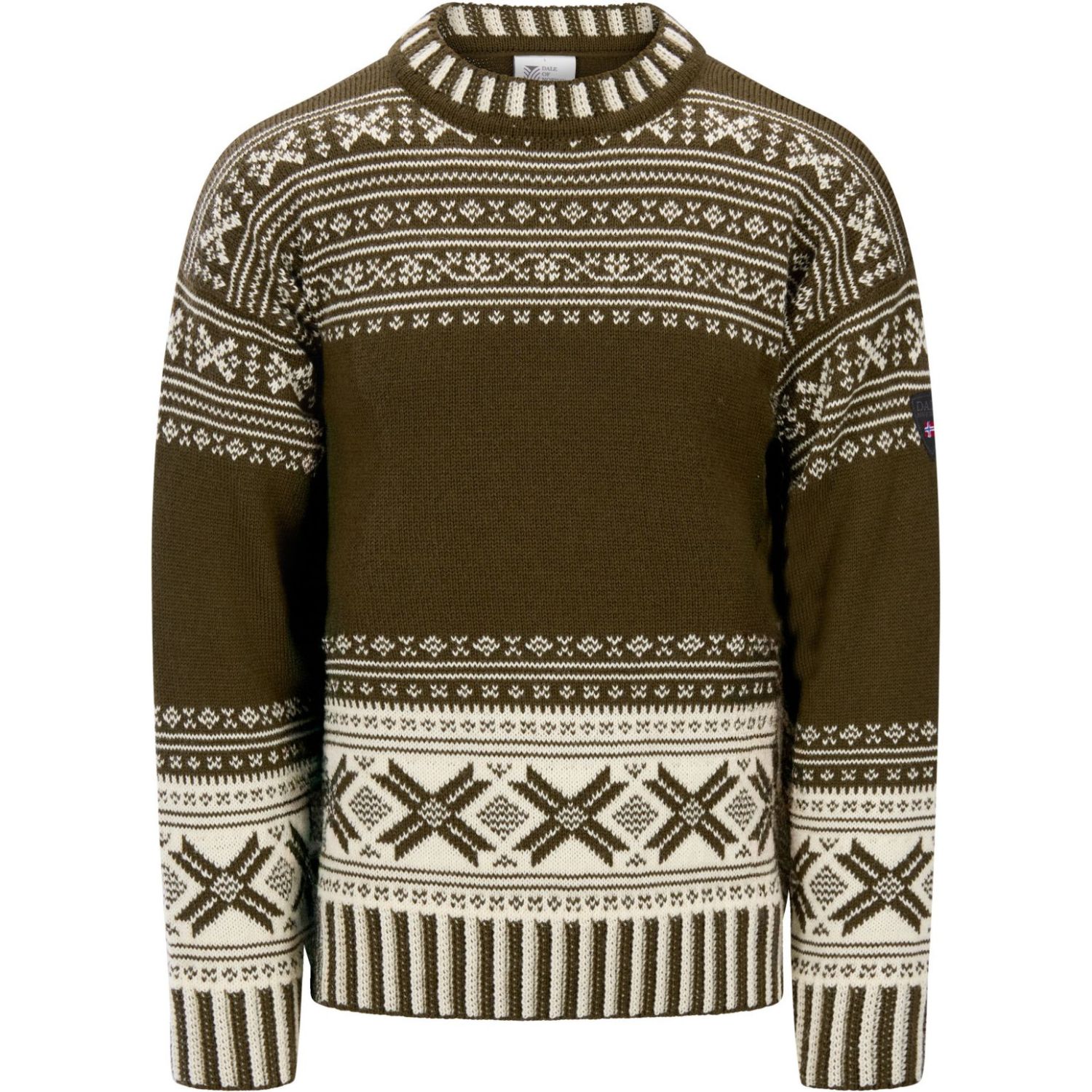 Dale of Norway Torridal Masc Sweater, forro polar, hombre, verde militar