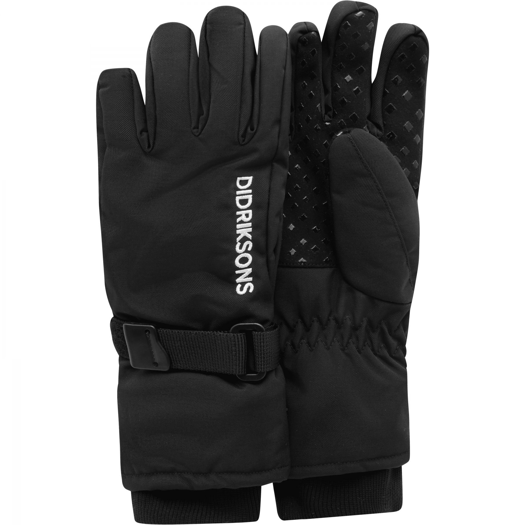 Didriksons Biggles 4, guantes de esquí, niños, negro