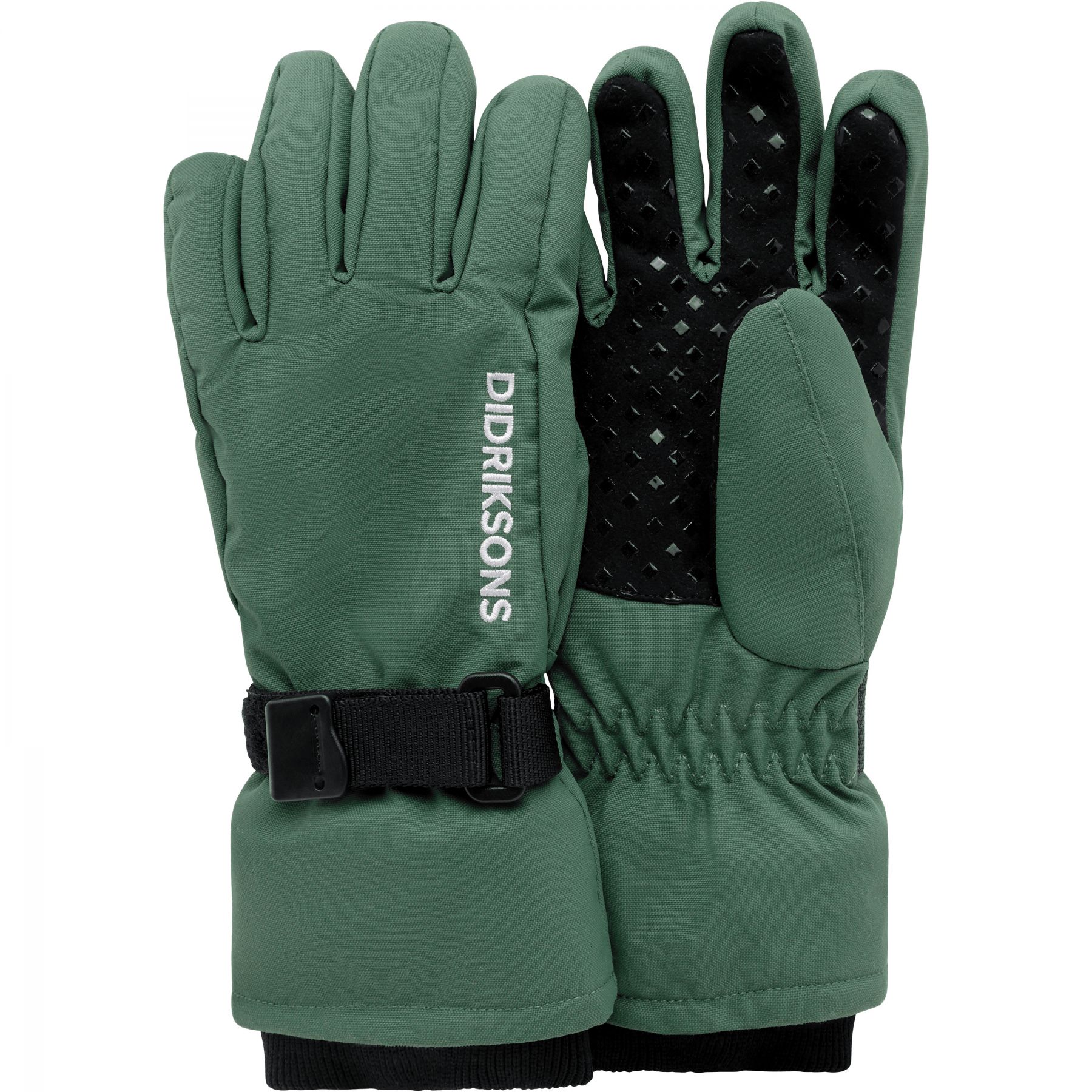 Didriksons Biggles 4, guantes de esquí, niños, verde oscuro