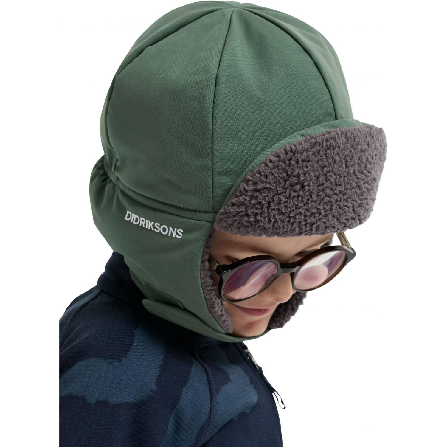 Didriksons Biggles cap 7, gorro, niños, verde oscuro