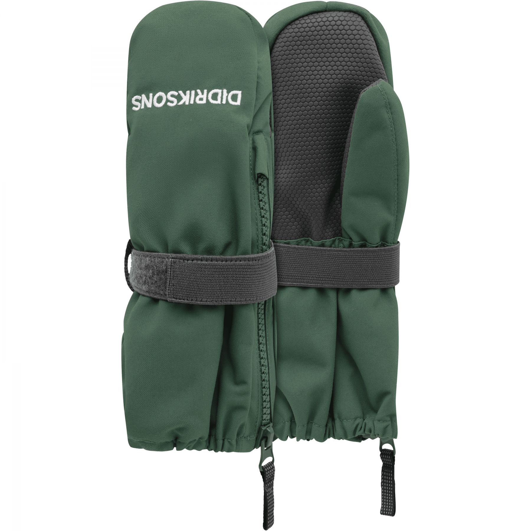 Didriksons Biggles Zip 9, manoplas, niños, verde oscuro