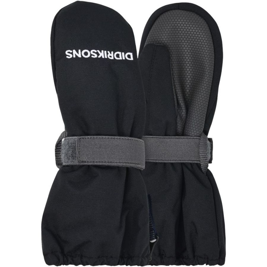 Didriksons Biggles Zip, manoplas de esquí, junior, negra