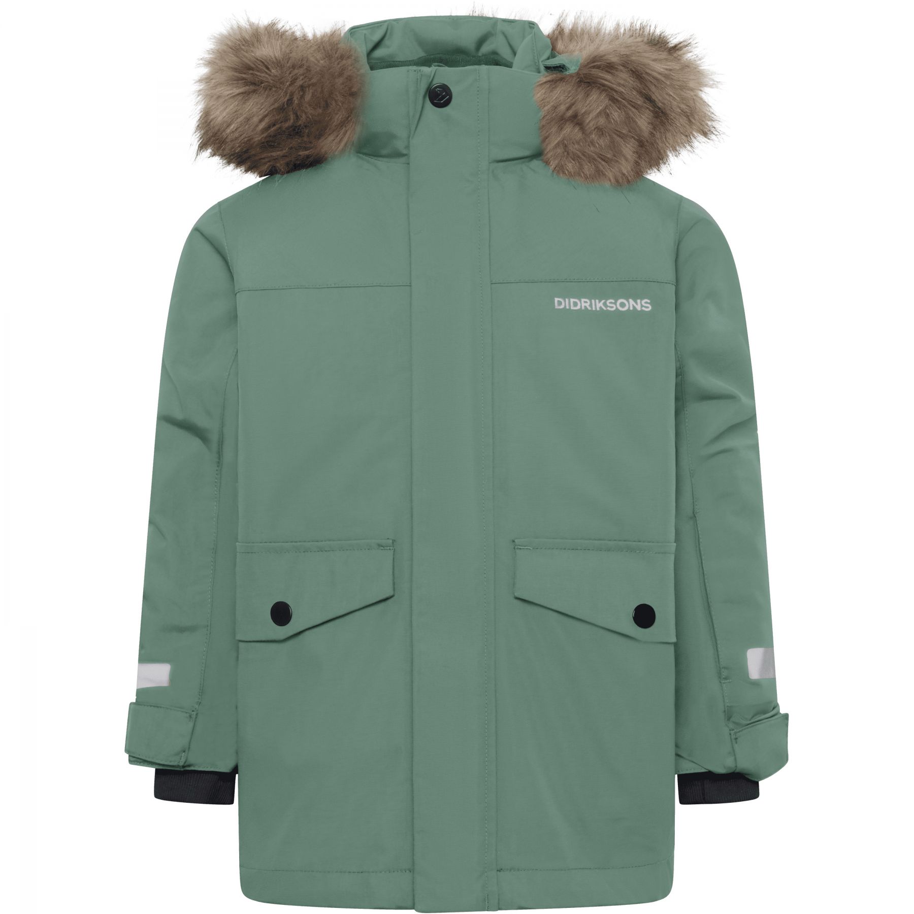 Didriksons Bjärven 5, parka, niños, verde oscuro