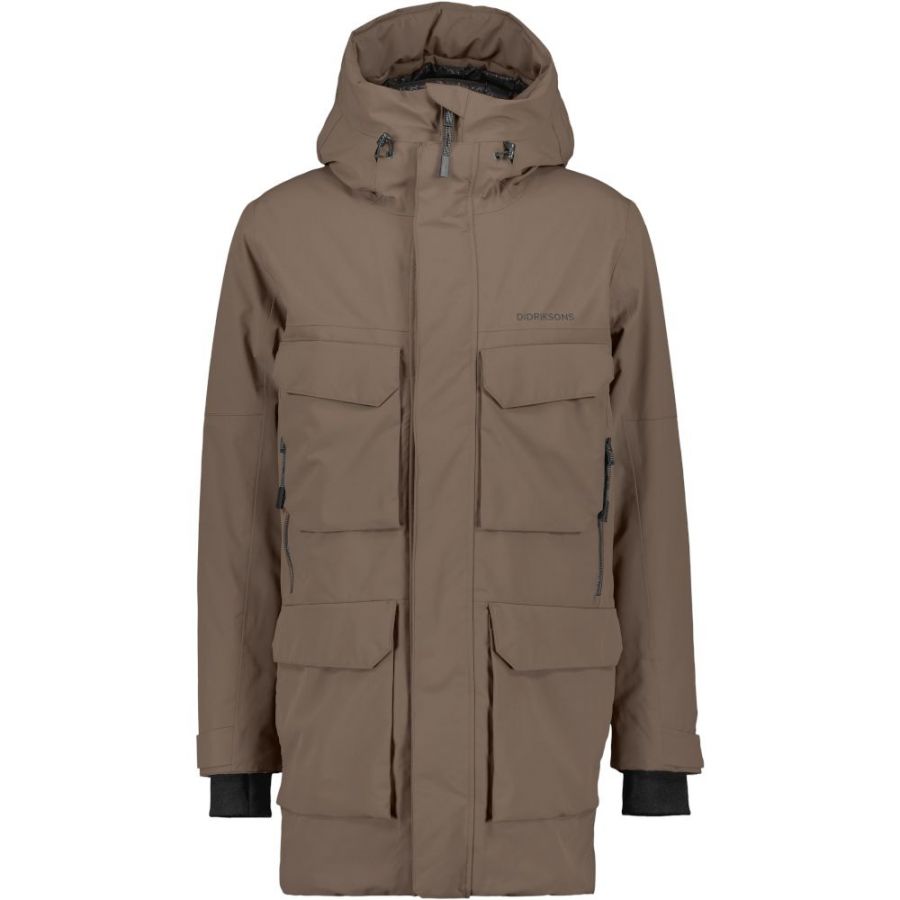 Didriksons Drew, parka, hombre, marrón