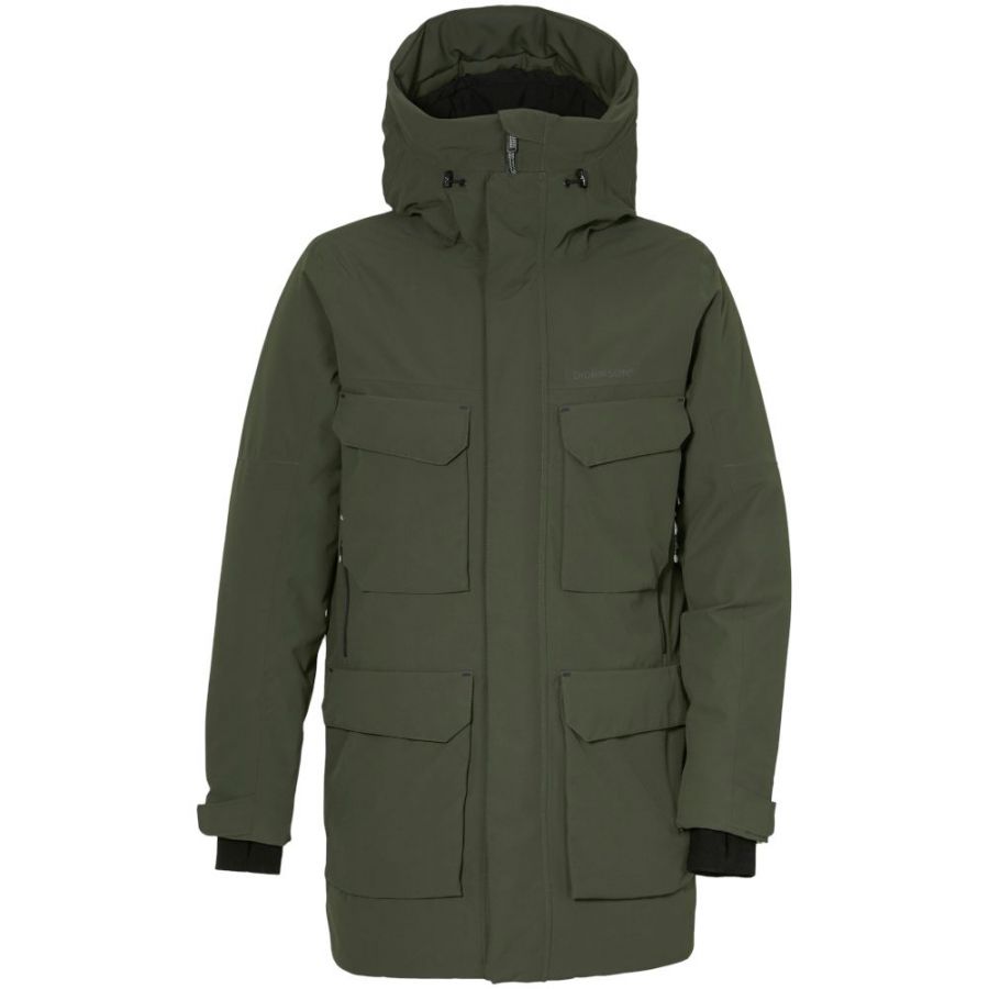 Didriksons Drew, parka, hombre, verde oscuro