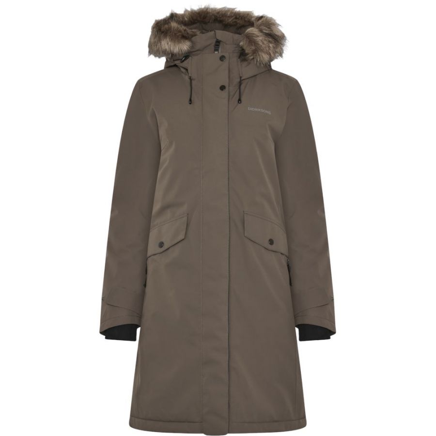 Didriksons Erika, parka, mujer, marrón