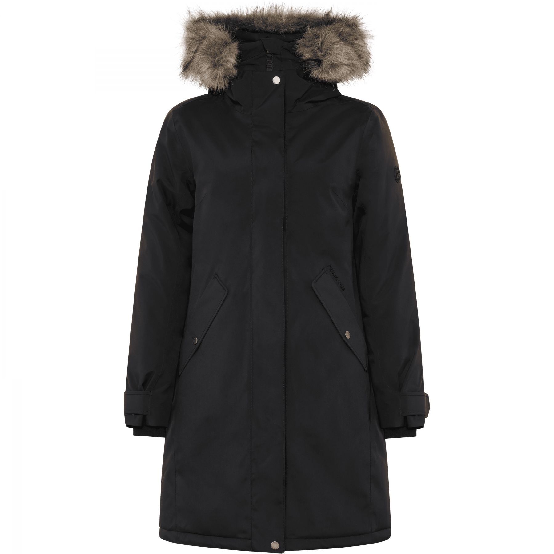 Didriksons Erna 2, parka, mujer, negro