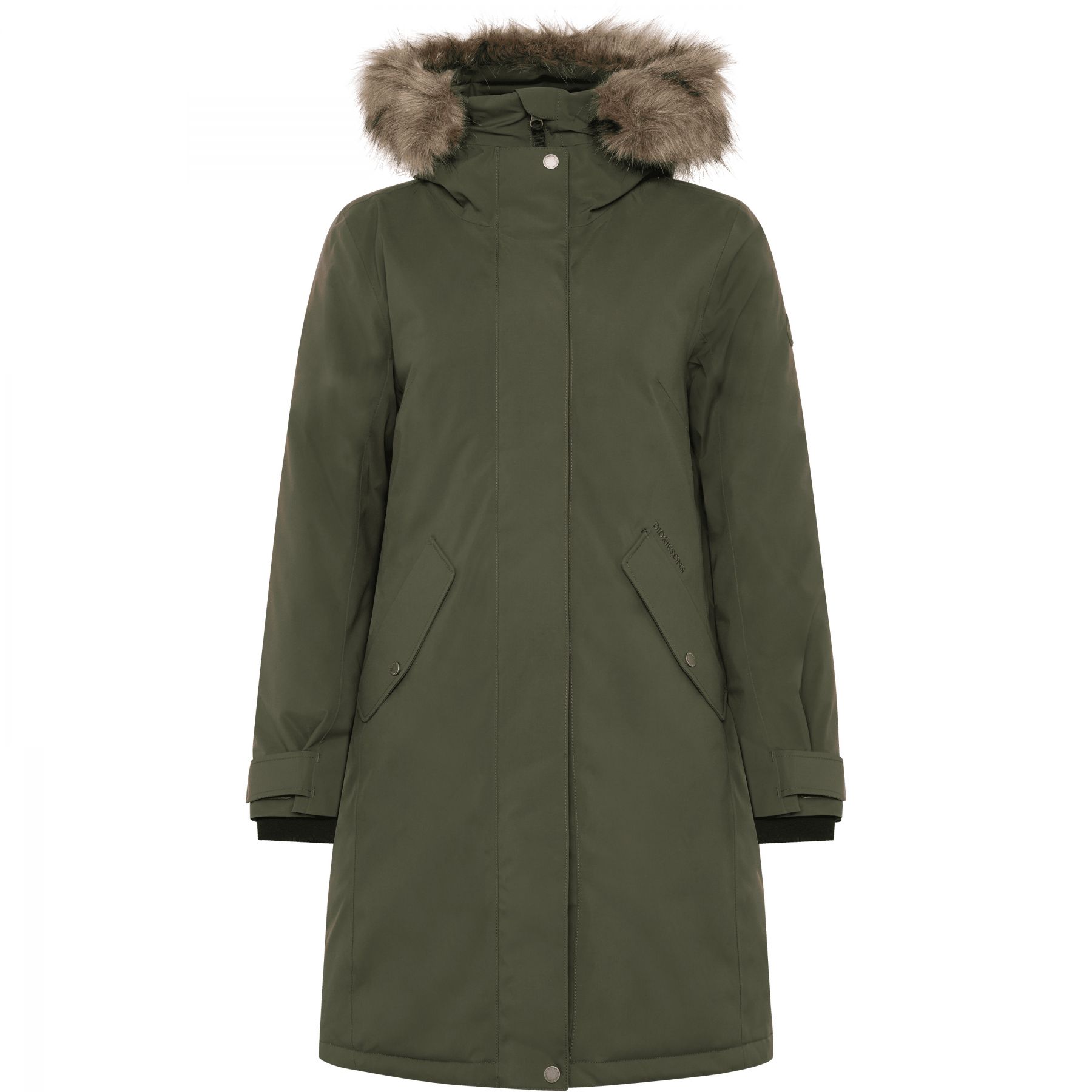 Didriksons Erna 2, parka, mujer, verde oscuro