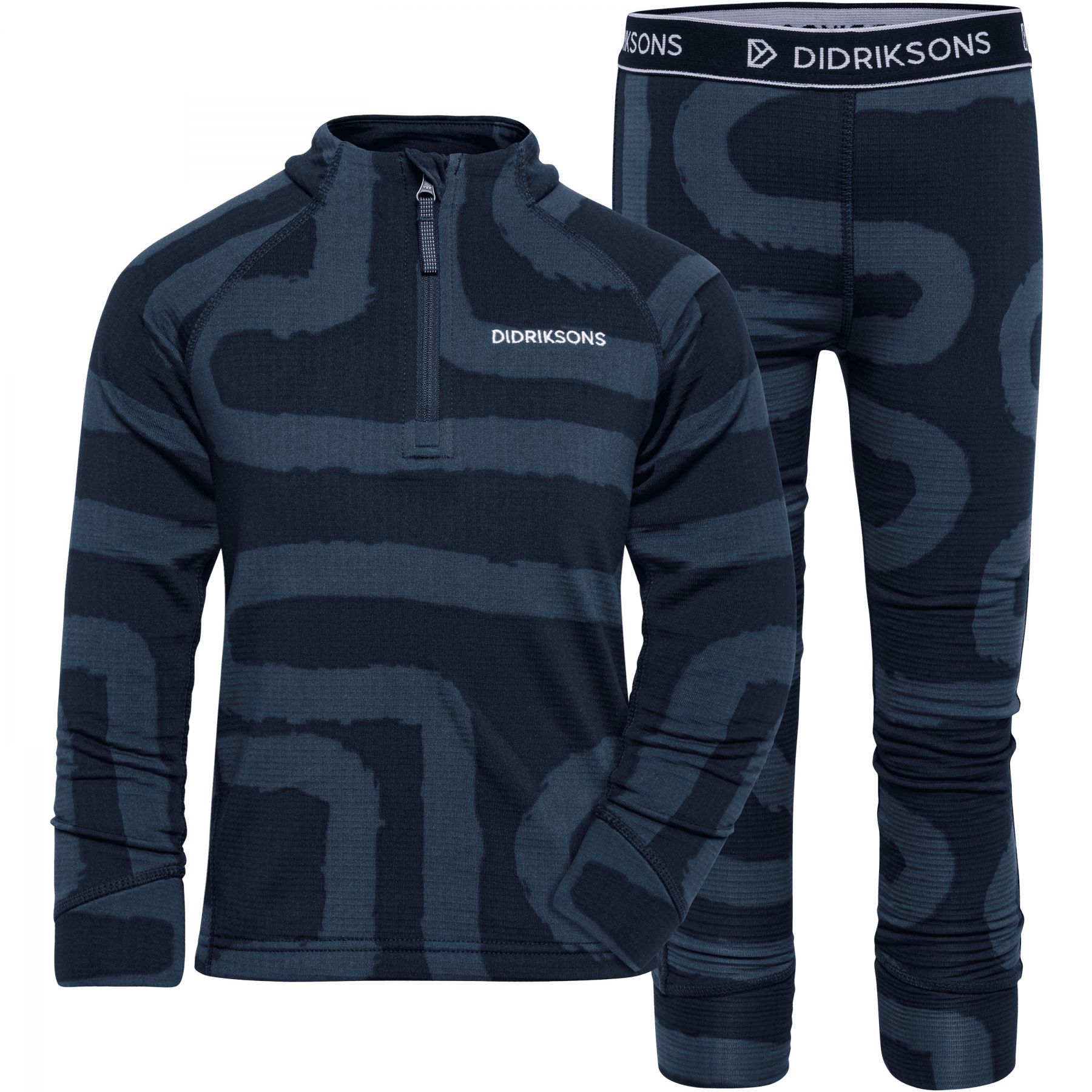 Didriksons Jadis 5, ropa interior térmica de esquí, niños, navy