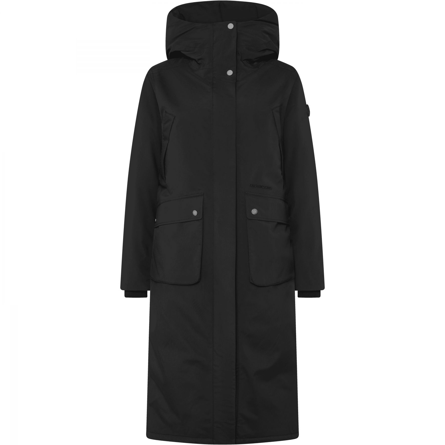 Didriksons Melody 2 Long, parka, mujer, negro