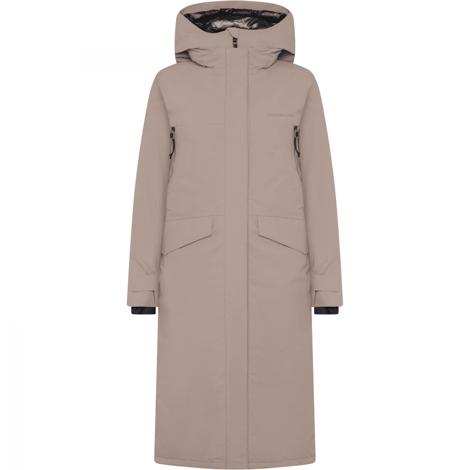 Didriksons Neja Long, parka, mujer, ash brown