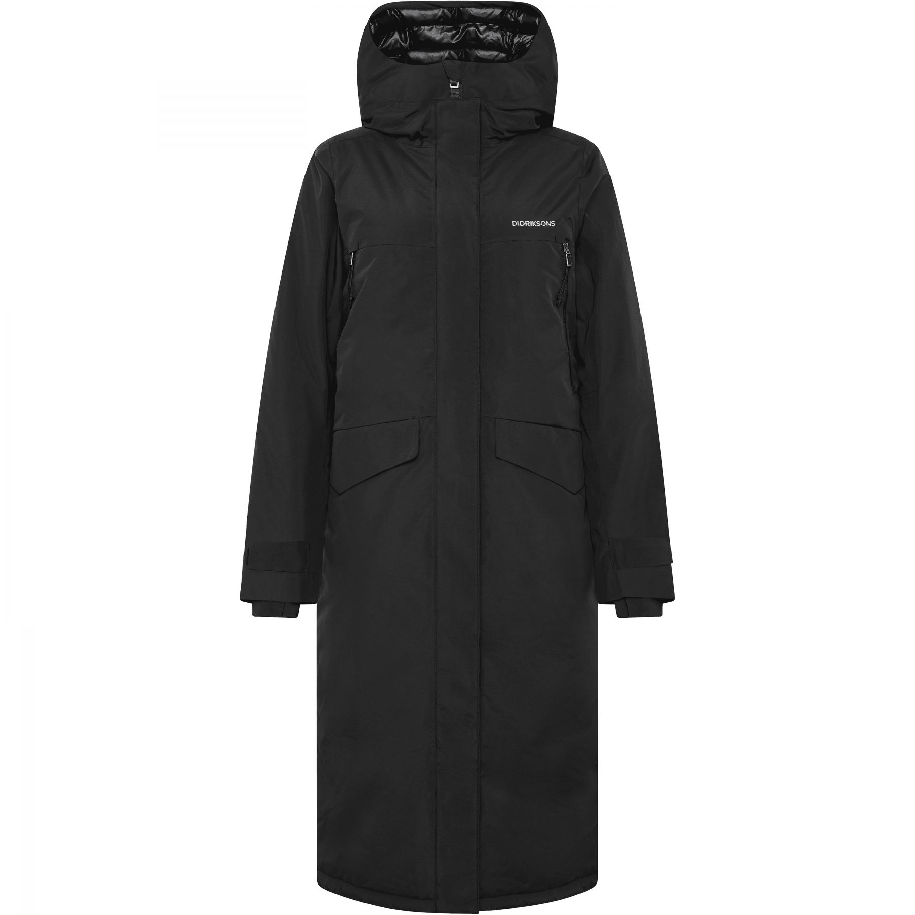 Didriksons Neja long, parka, mujer, negro
