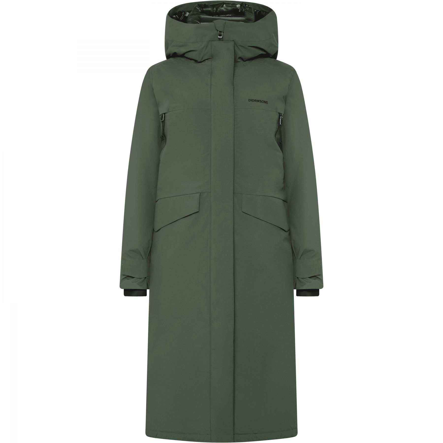 Didriksons Neja Long, parka, mujer, verde oscuro