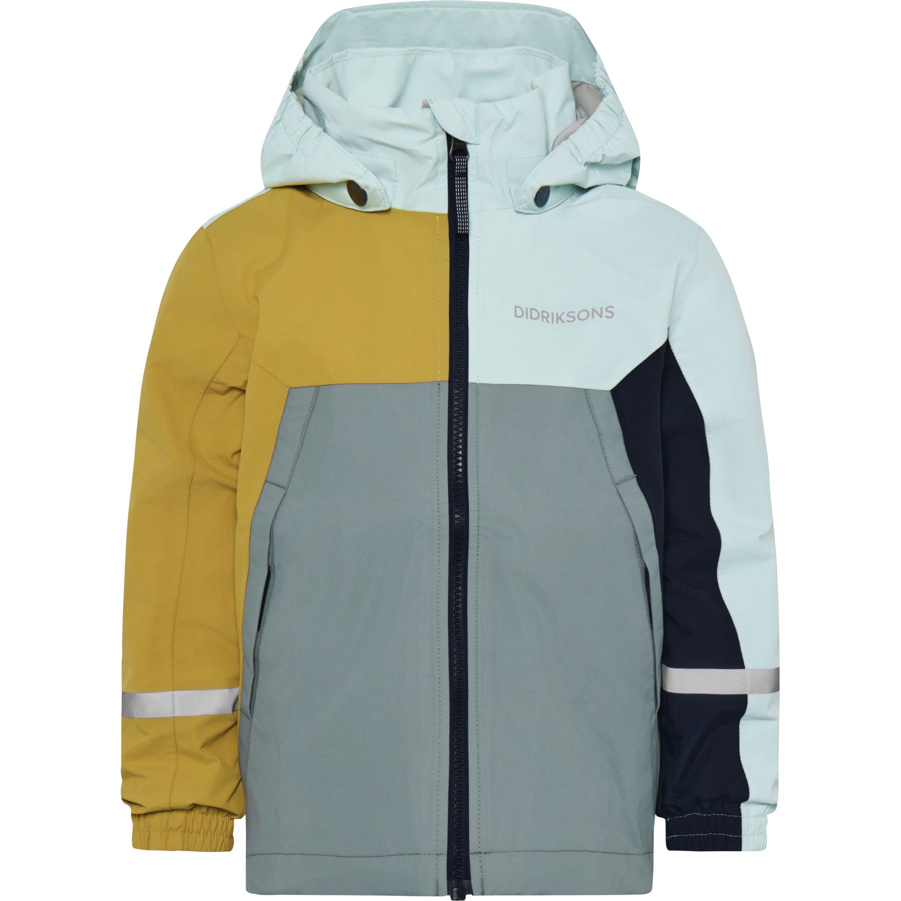 Didriksons Pilvi, chaqueta impermeable, junior, amarillo/azul