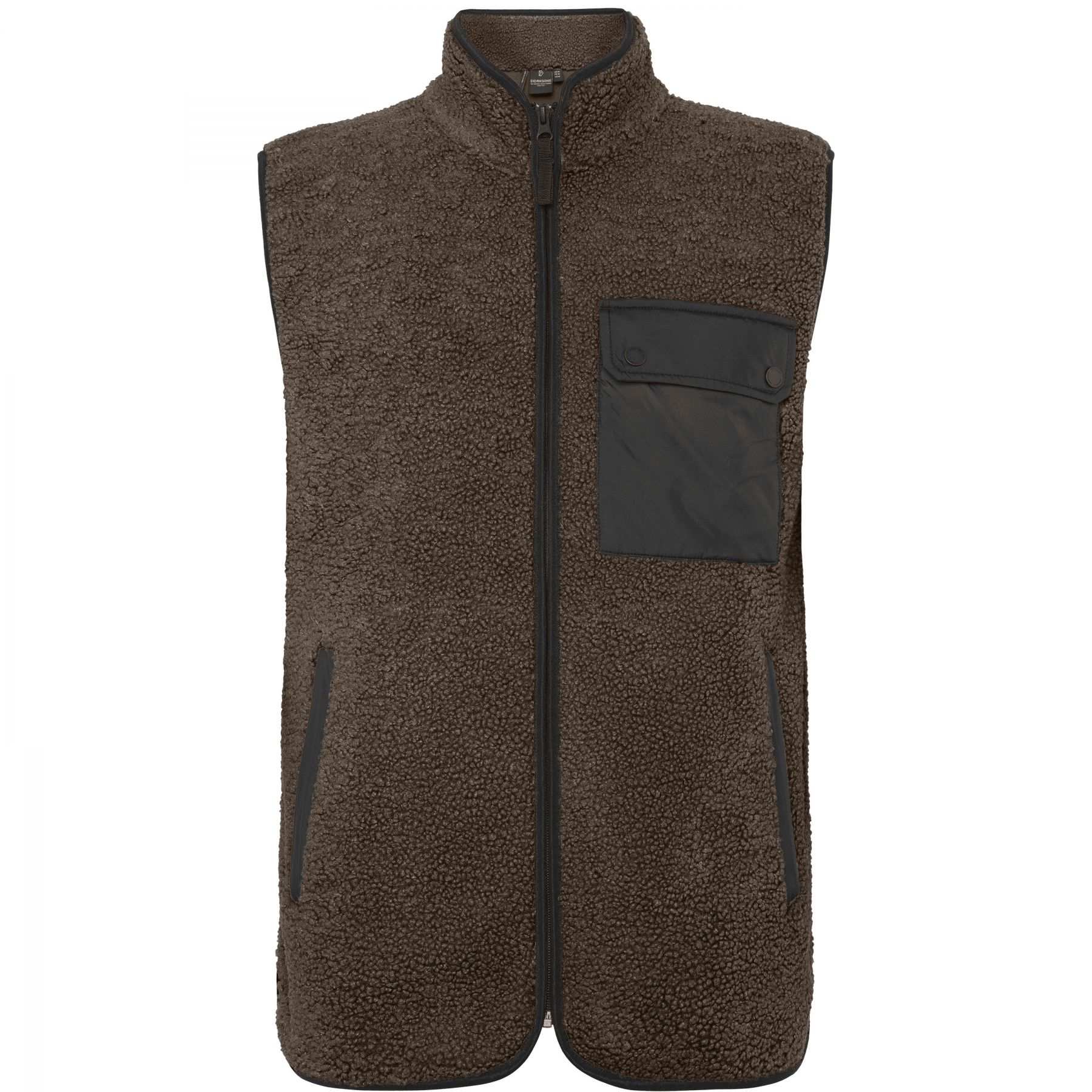 Didriksons Rasmus 2, chaleco polar, hombre, mocha