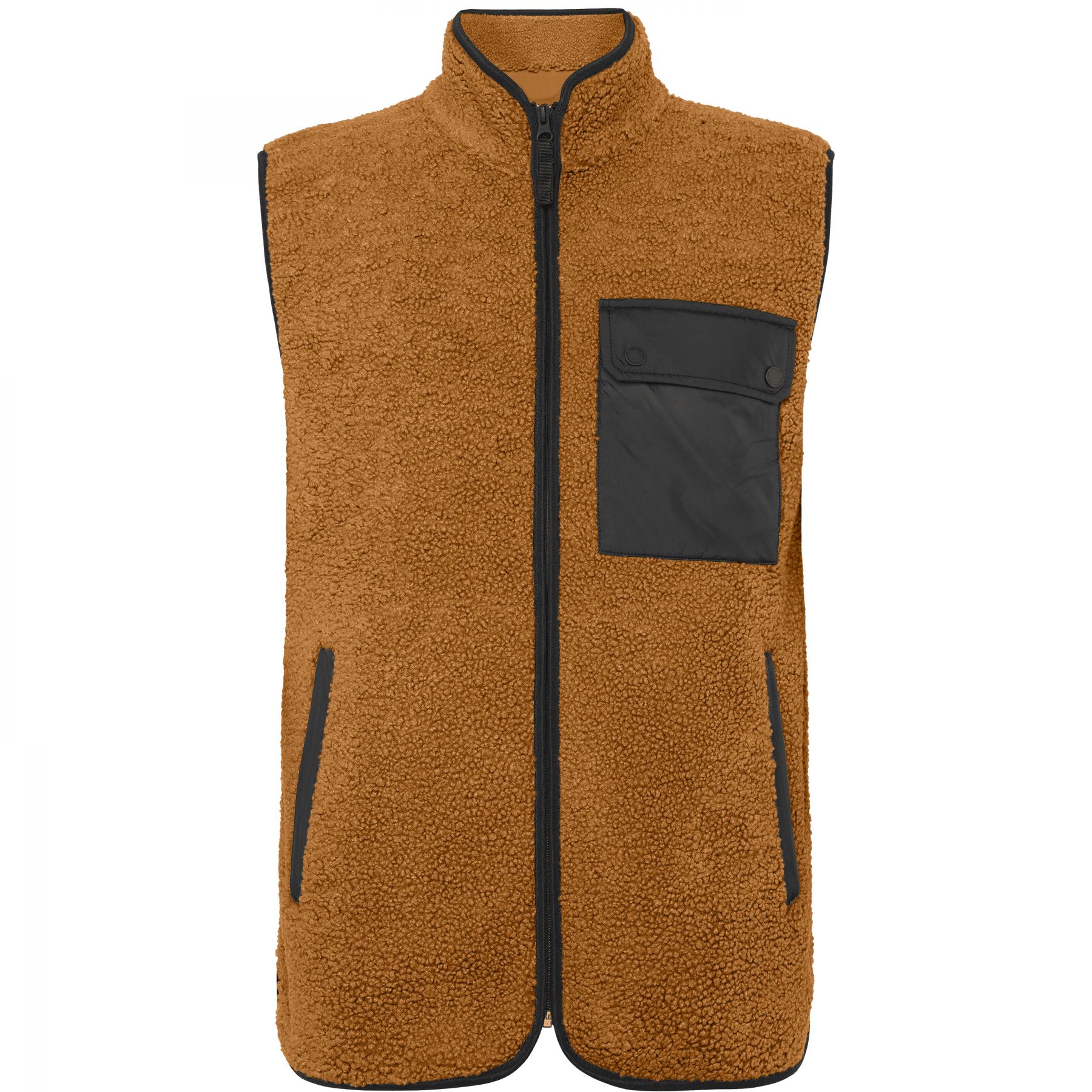 Didriksons Rasmus 2, chaleco polar, hombre, spice brown