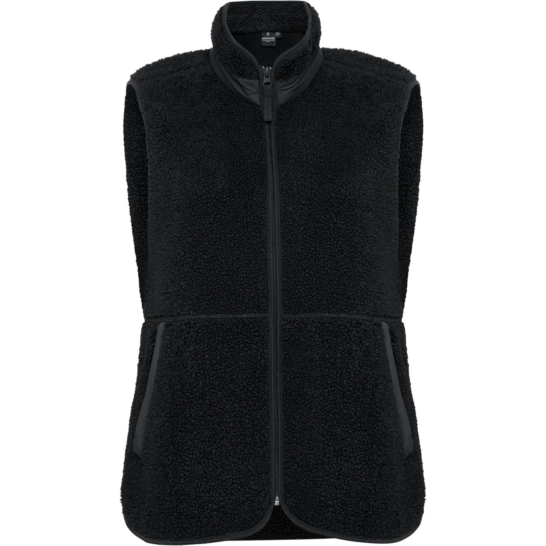 Didriksons Siv, chaleco polar, mujer, negro