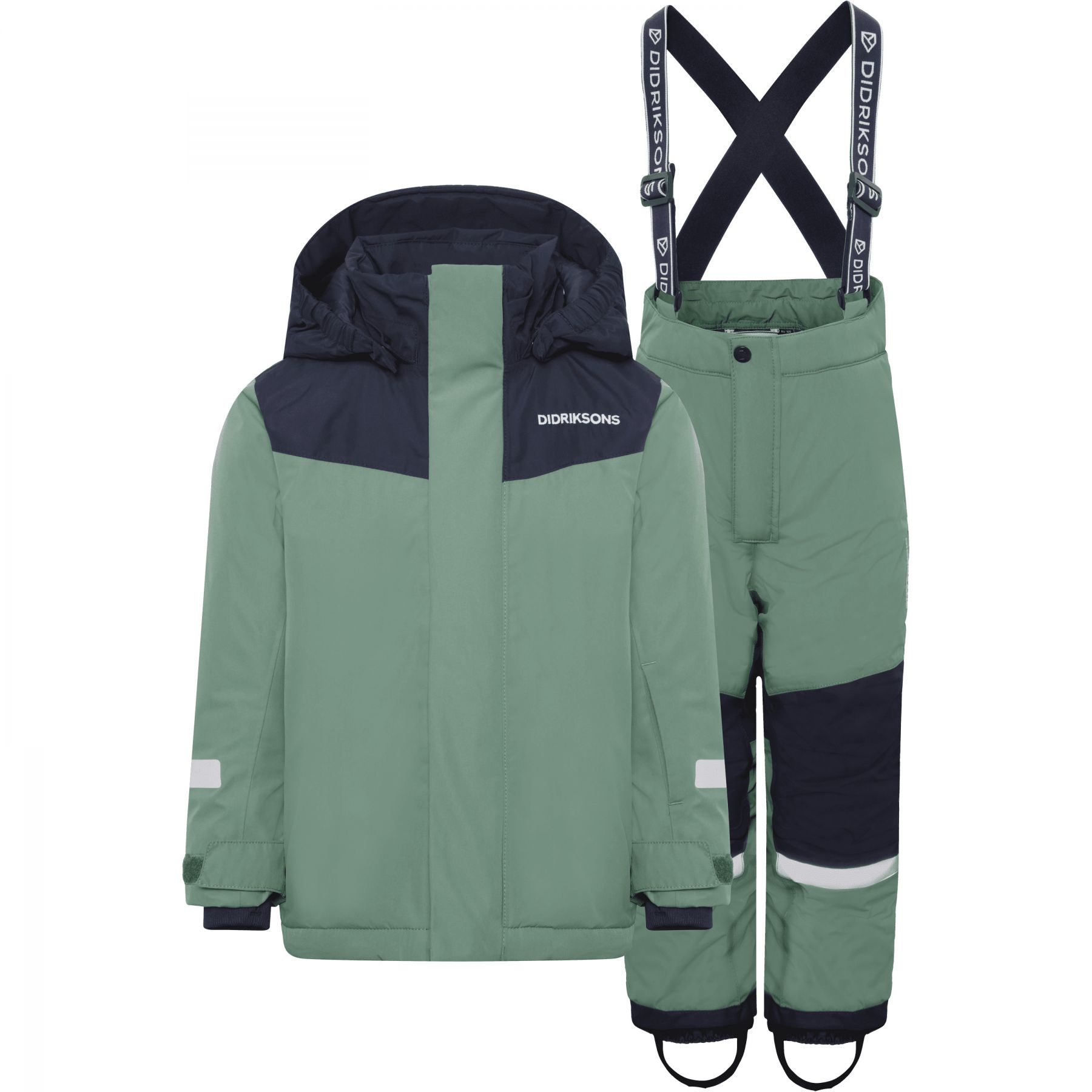 Didriksons Skare 2, conjunto de esquí, niños, verde