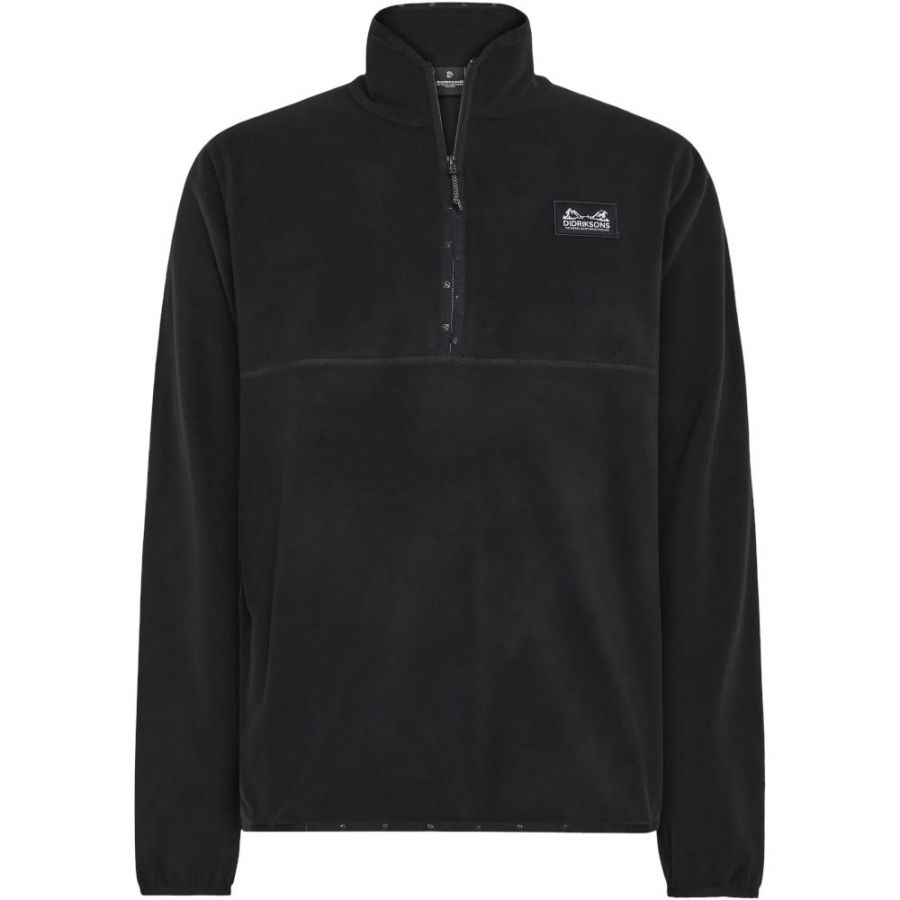 Didriksons Vito, sudadera polar, hombre, negra