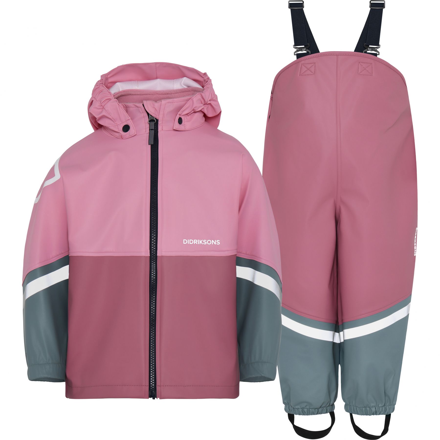 Didriksons Waterman, conjunto impermeable, junior, rosa