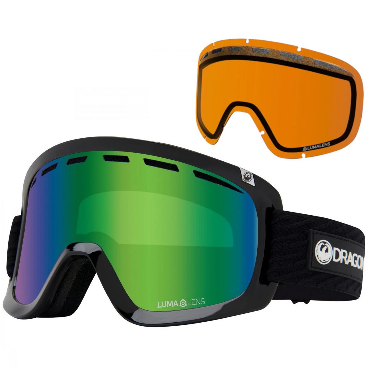 Dragon D1 OTG, gafas de esquí, icon green