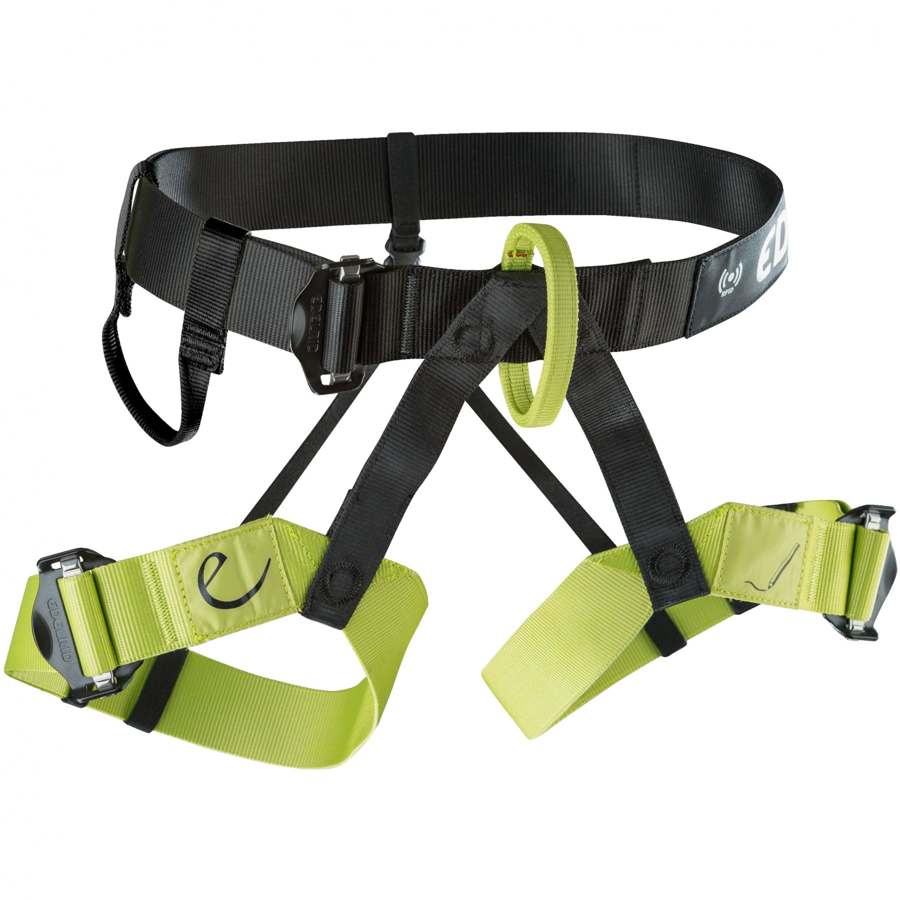 Edelrid Joker VARIO, arnés de escalada, negro/verde