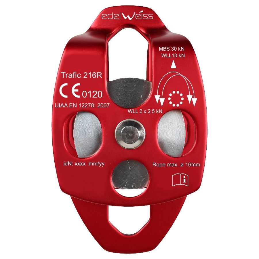 Polea Simple Tráfico 216R, equipo de escalada