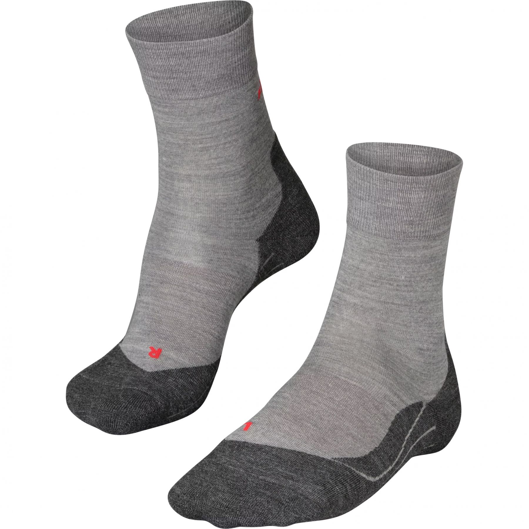Falke RU4 Endurance Wool, calcetines de running, hombre, gris claro