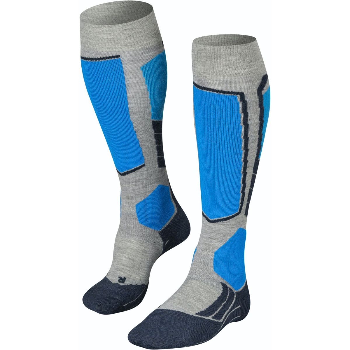 Falke SK2 calcetines de esquí, calcetines de esquí, hombres, gris