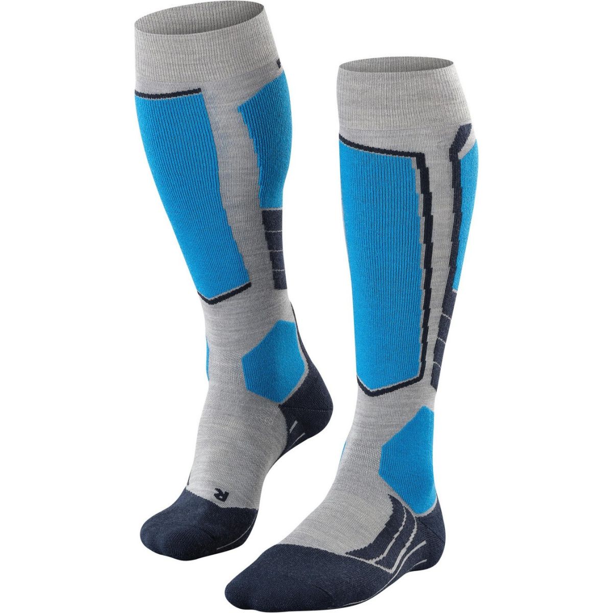 Falke SK2 Calcetines de esquí de lana, hombres, gris