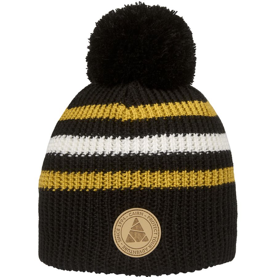 Gorro Cairn Mona, junior, negro/amarillo