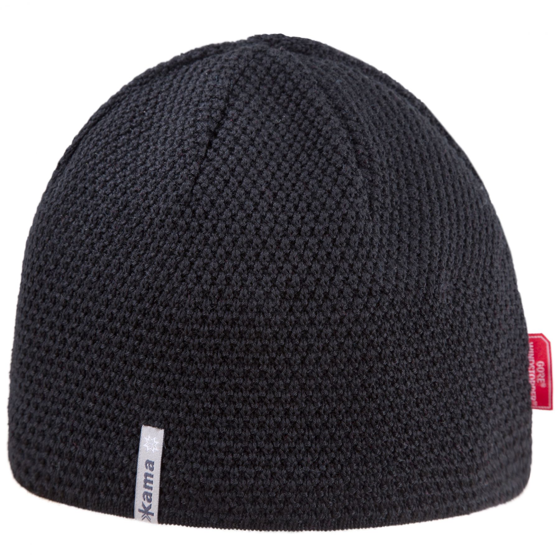Gorro de punto Kama con Gore Windstopper, negro