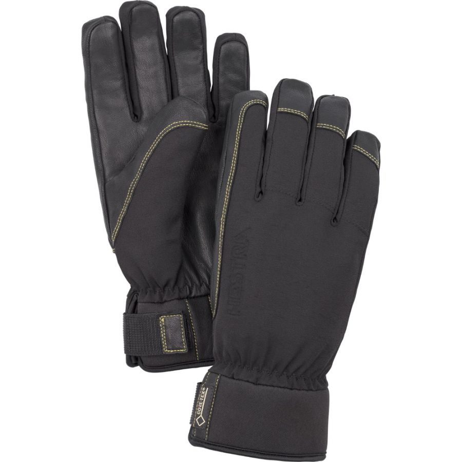 Guante de esquí Hestra Alpine Short Gore-Tex, negro