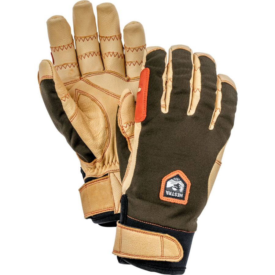 Guante de esquí Hestra Ergo Grip Active, hombre, verde oscuro