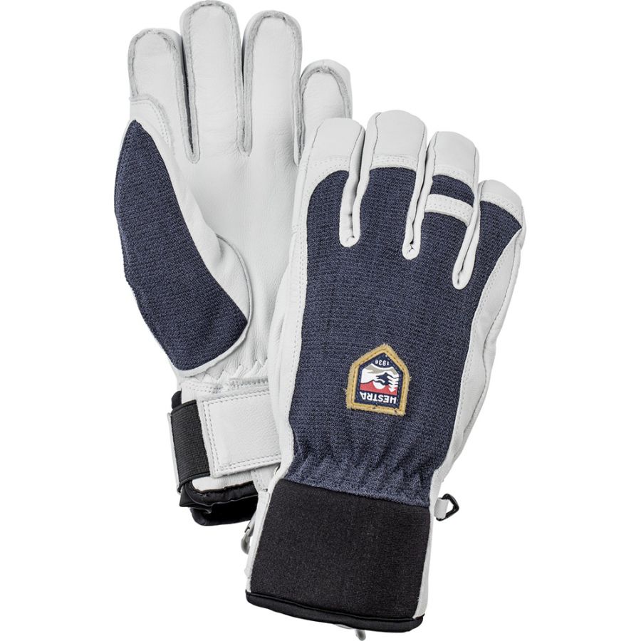 Guantes de esquí Hestra Army Leather Patrol, azul oscuro