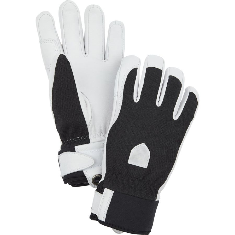 Guantes de esquí Hestra Army Patrol, Piel, Mujer, Negros