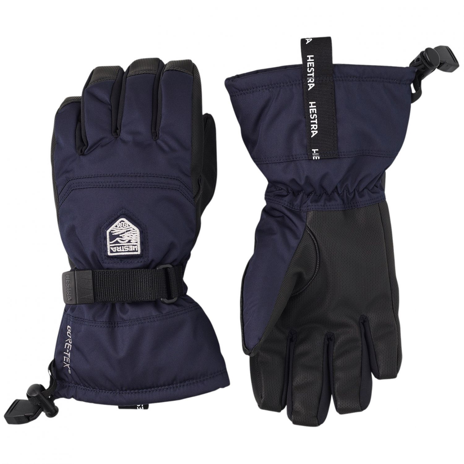 Guantes de esquí Hestra Gore-Tex Gauntlet, junior, azul oscuro