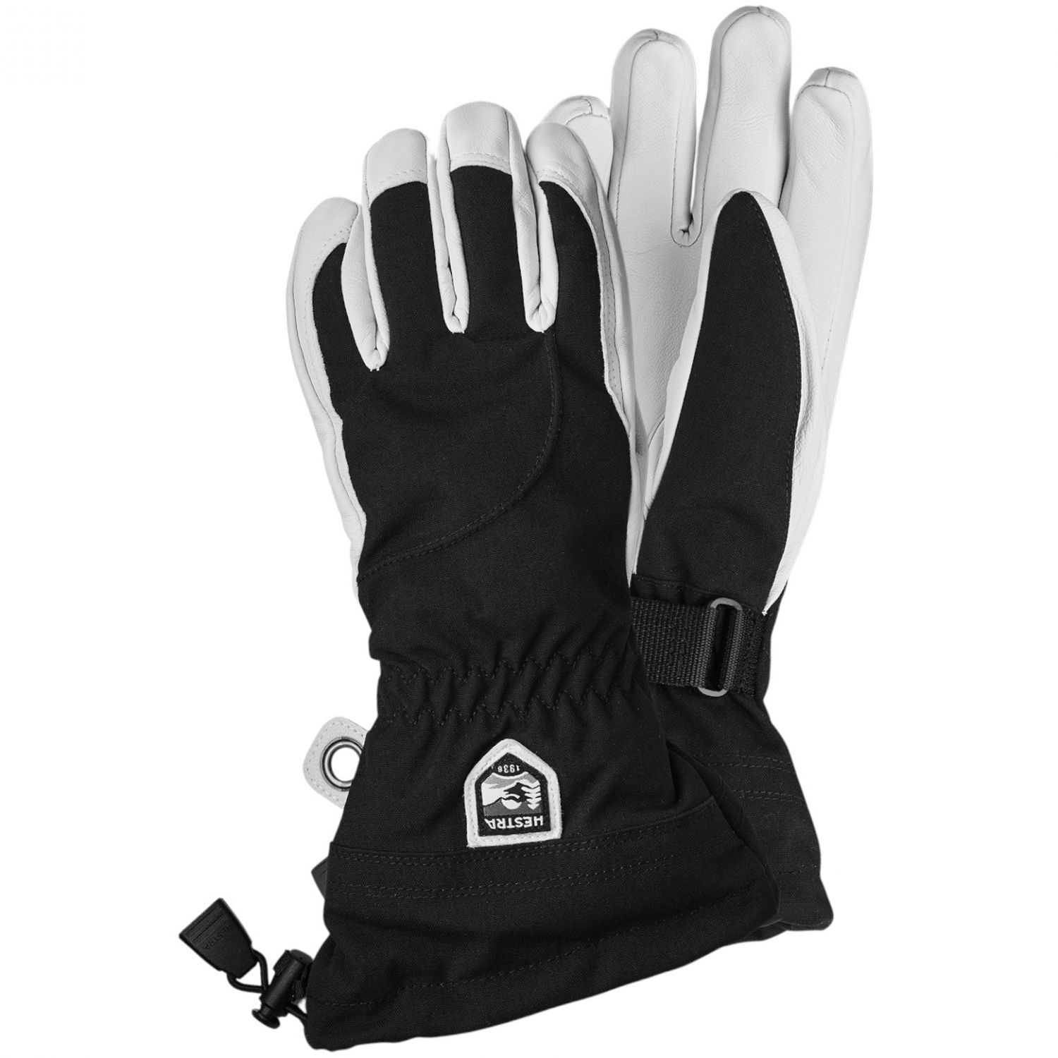 Guantes de esquí Hestra Heli Ski, Mujer, Negros