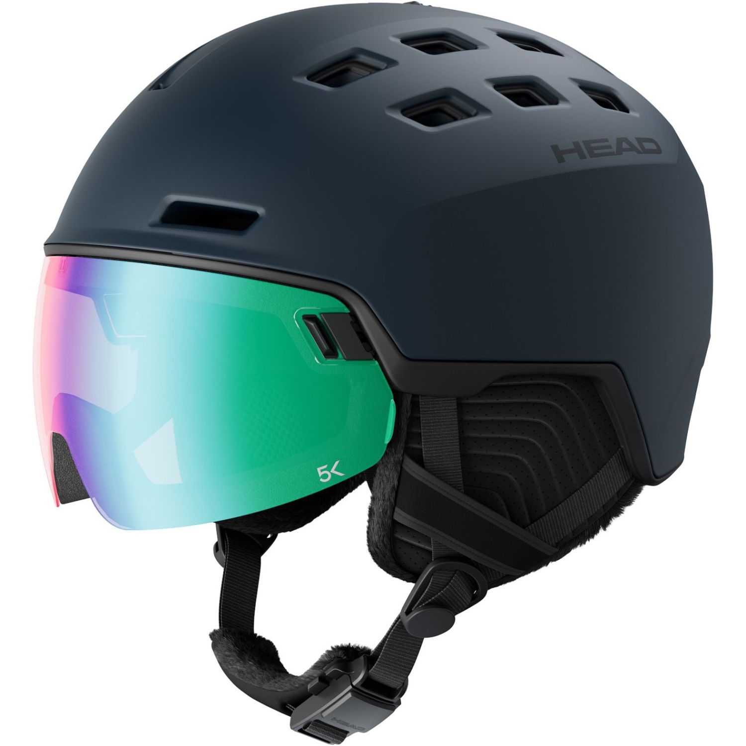 HEAD Radar 5K, casco de esquí con visor, azul