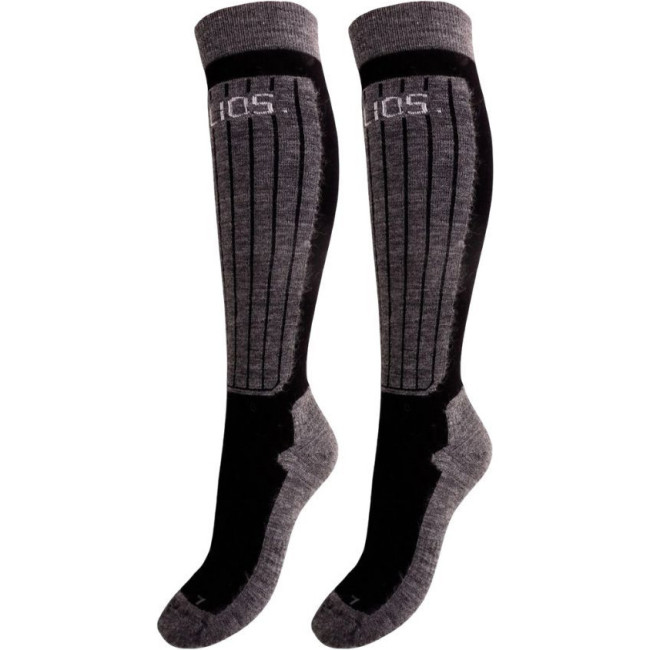 Helios Merino One 60, calcetines de esquí, 2 pares, negro