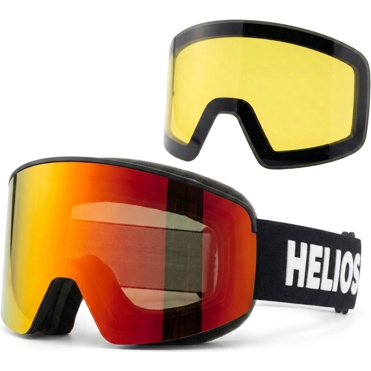 Helios View Magnet, gafas de esquí, negro/rojo
