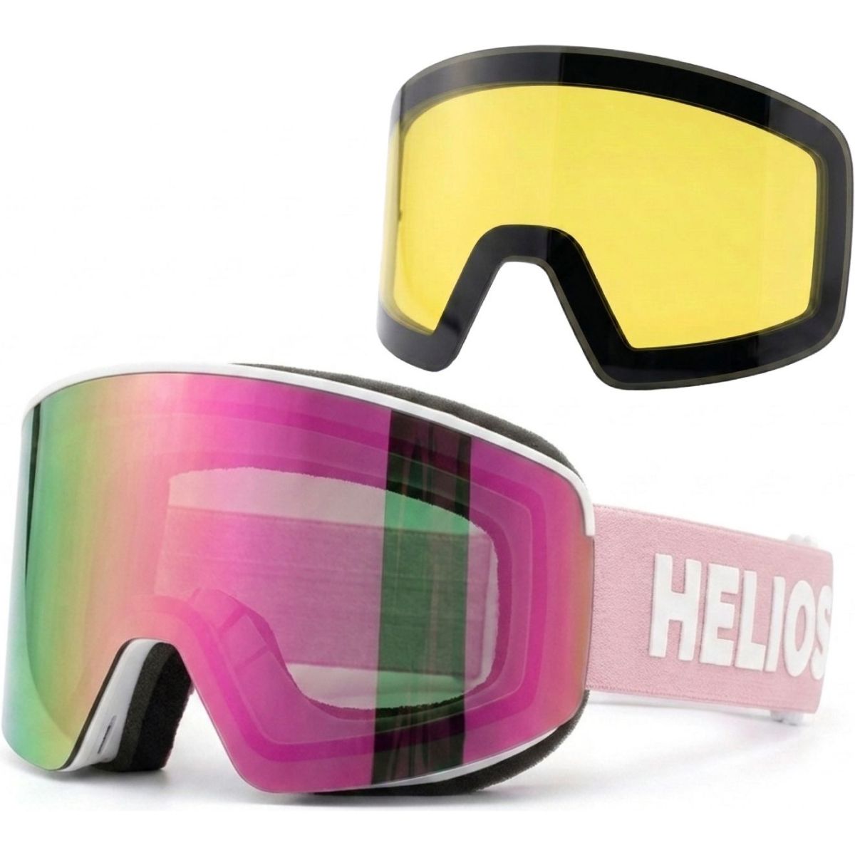Helios View Magnet, gafas de esquí, Blanco/rosa