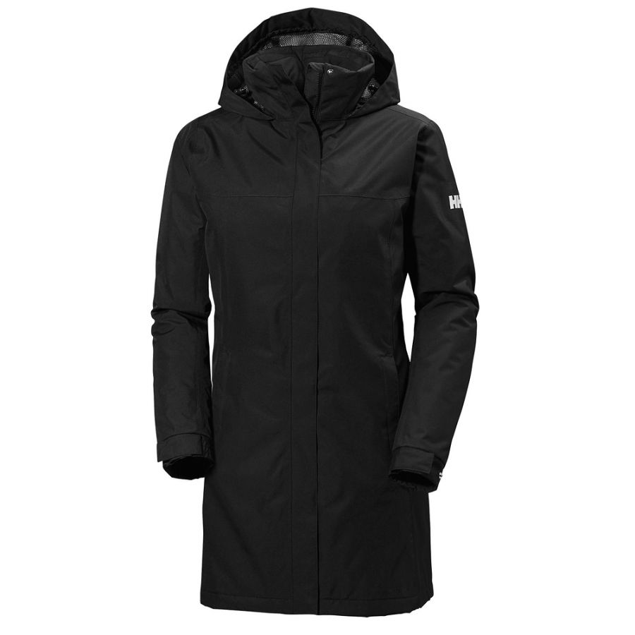 Helly Hansen Aden Chubasquero largo con aislamiento, negro