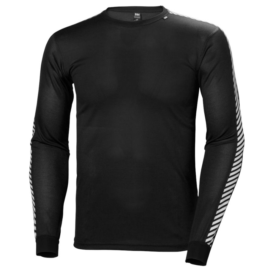 Helly Hansen Dry Stripe Crew, Hombre, Negro