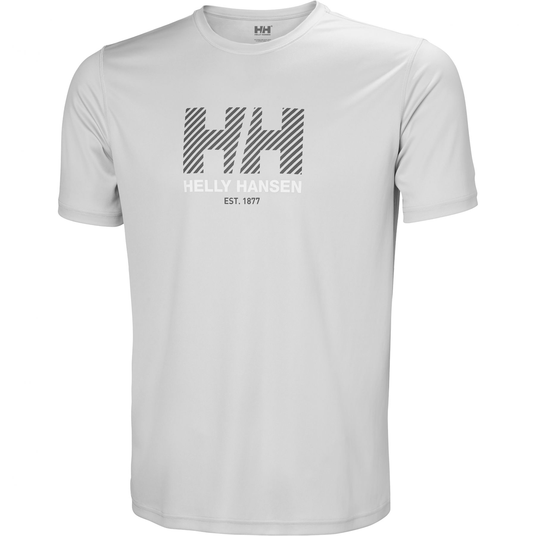 Helly Hansen HH Tech Graphic T-Shirt 2.0, hombre, gris claro