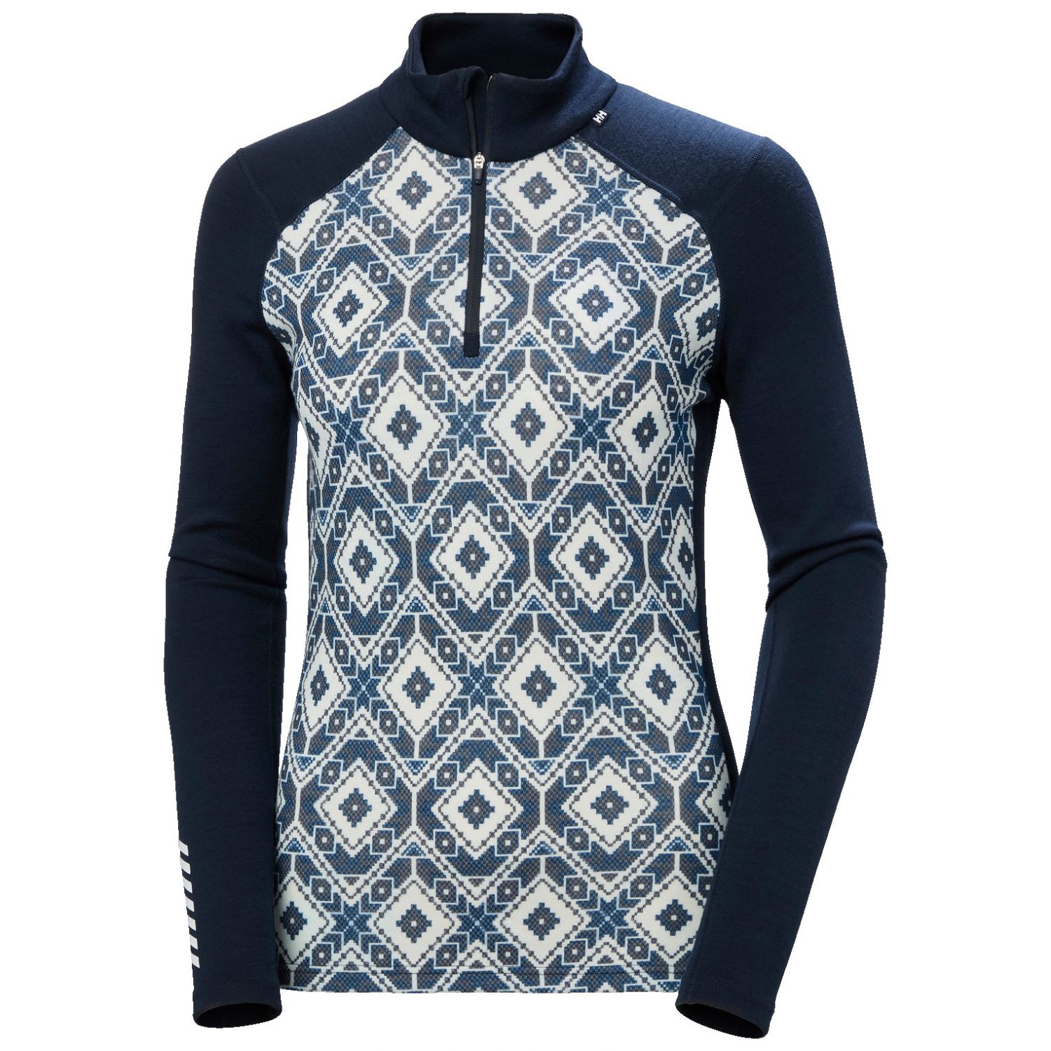 Helly Hansen Lifa Merino Merino Midweight Graphic 1/2 Zip, mujer, azul marino